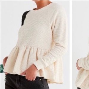 UO|Truly Madly Deeply peplum long sleeve top